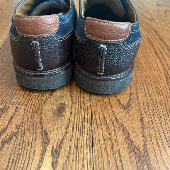 Johnston & Murphy Dark Blue Suede Oxfords